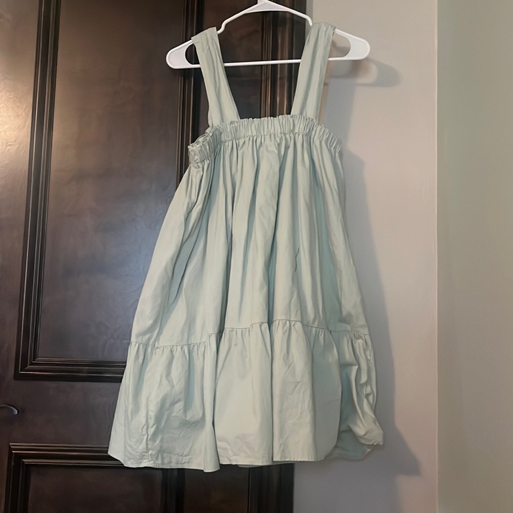 Mint Green, mini ruffle dress, size M!